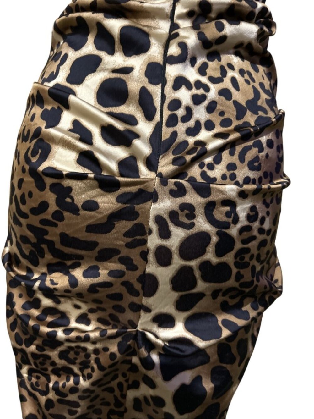 Vintage Cache Dress Leopard Print Pencil Wiggle 2 XS Pin-up Sexy Mob Wife - Picture 9 of 11